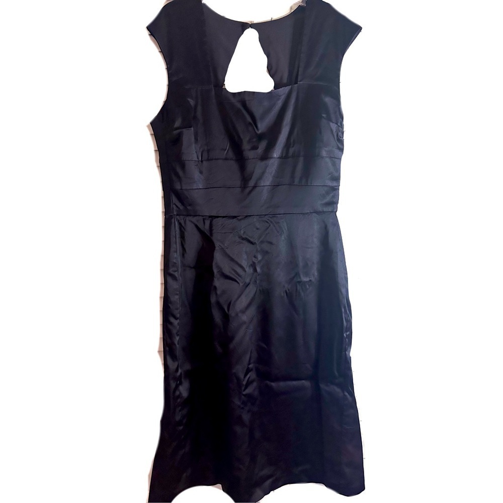 Donna Rico Satin Little Black Dress Size 10